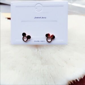S925 Mr - Mr And Mrs Mickey stud earrings